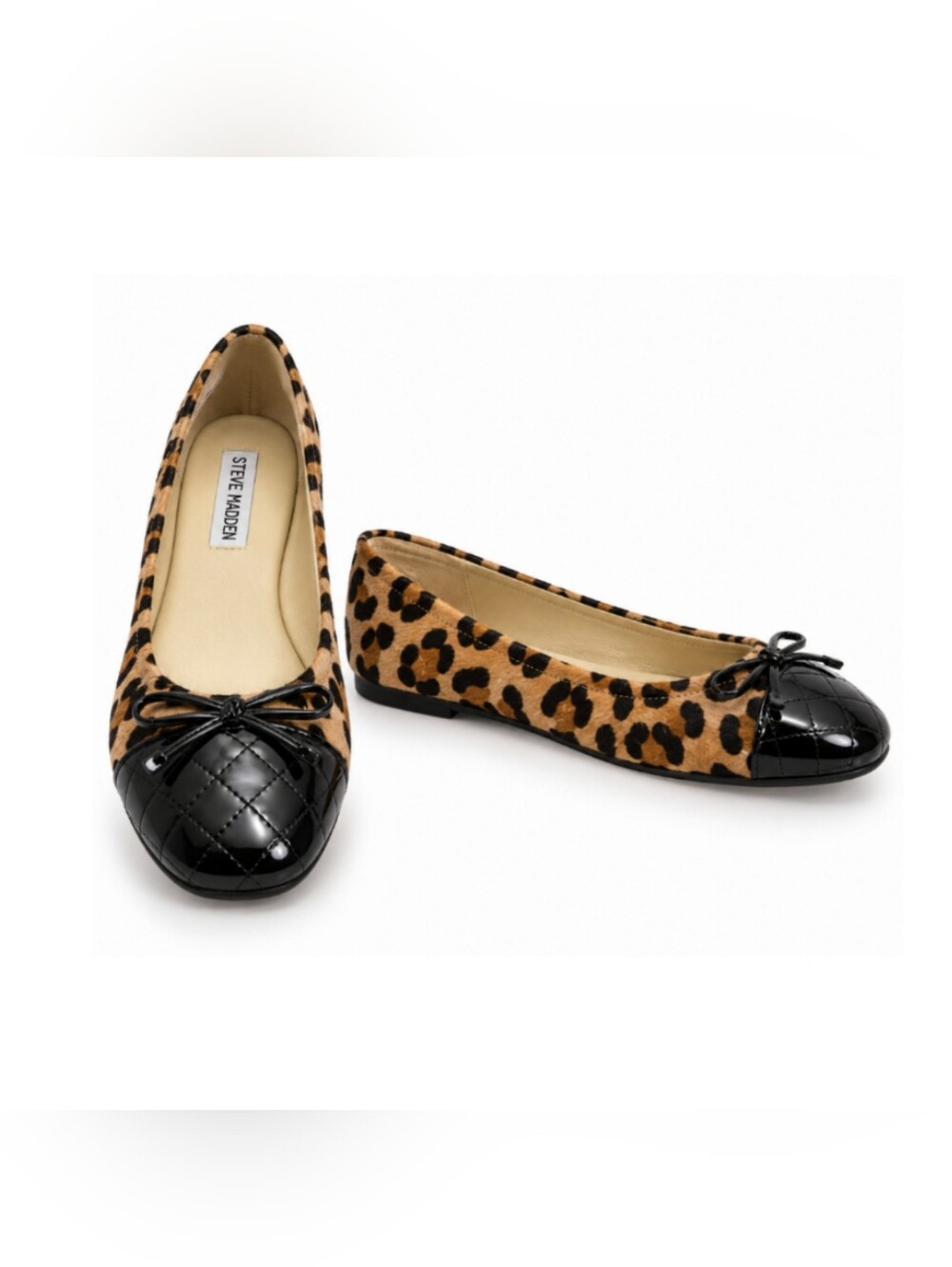 Steve Madden Tipie Leopard Print Calf Hair Ballet Flats Size 6.5 Preppy It Girl